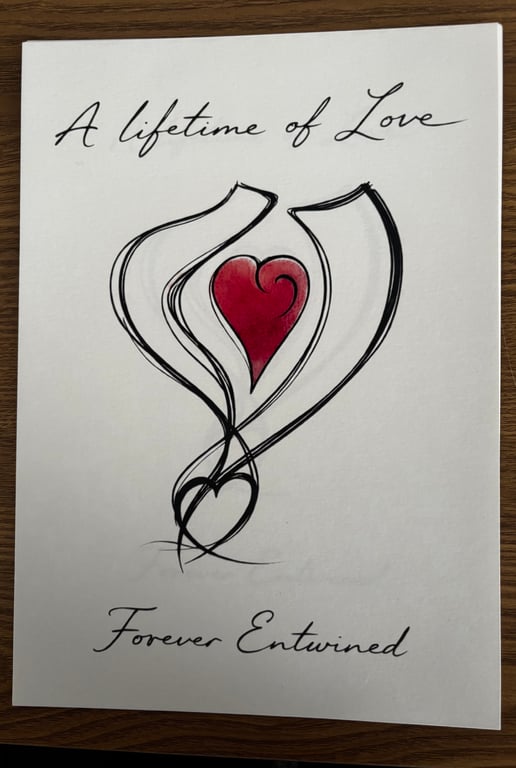 Minimalist Art Line Heart Print-Unbreakable Bond