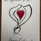 Minimalist Art Line Heart Print-Unbreakable Bond