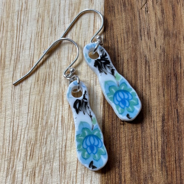 Handmade Earrings, Ceramic, Unique, Sterling Silver, Eco Friendly Gifts.