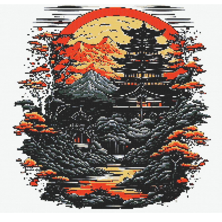 ZEN GARDEN - Cross Stitch Pattern - Cross Stitch Chart