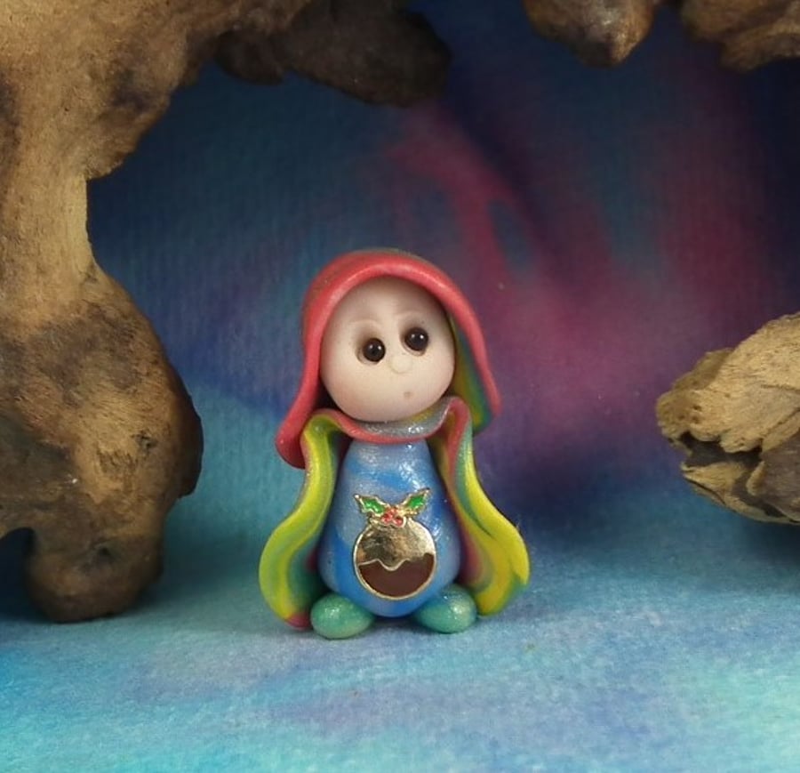 Spring Sale ... Tiny Garden Gnome 'Ghili' OOAK Sculpt by Ann Galvin