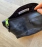 Lined Inner Tube Bag - Green Zip & Black and White Bicycle Lining - Image 5