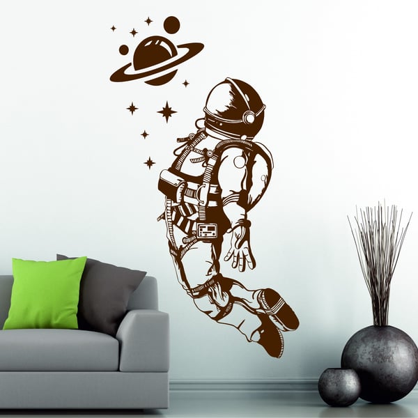 Space Astronaut NASA Spaceman Cosmonaut Stars Wall Art Stickers Decals Vinyl
