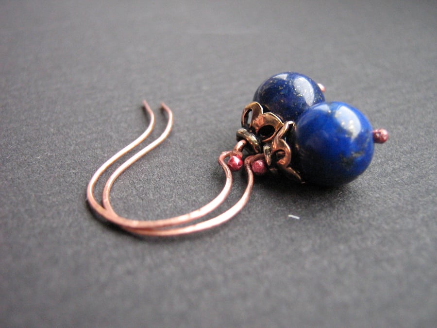 Lapis lazuli drop earrings