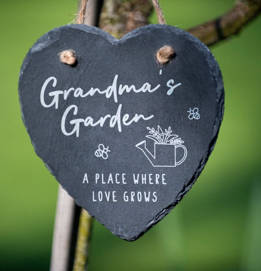 Personalised Garden - Slate Heart