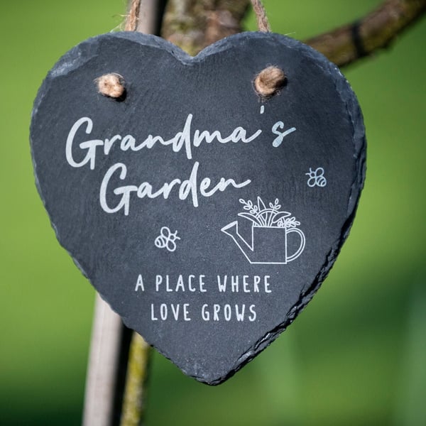 Personalised Garden - Slate Heart