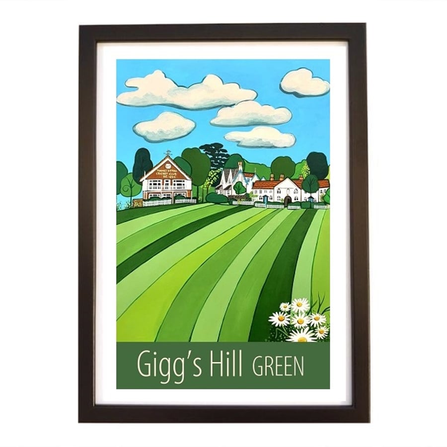 Gigg's Hill Green travel poster print by Susie West