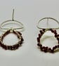 Silver and Faceted Garnet Earrings - Image 2