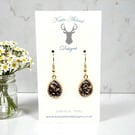 Charm Earrings - Black Glitter