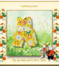 Yellow Flowered Dungarees to fit the Pip Squeaks and Cotton Tails 
