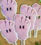 Holographic Pink Foot Ice Cream - Cute Retro Lolly Vinyl Sticker - Image 2