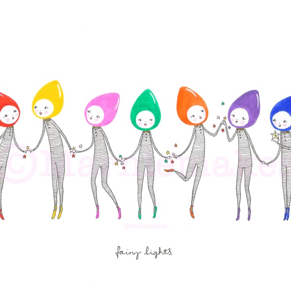 The Fairy Lights - A4 Giclee Print 