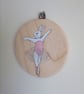 Ballerina Bunny Hanging Decoration Hand Painted Ballet Dancer Rabbit - Image 4