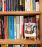 Tabby Cat and Robin Mini Acrylic Painting - cute cat lover gift - Image 7