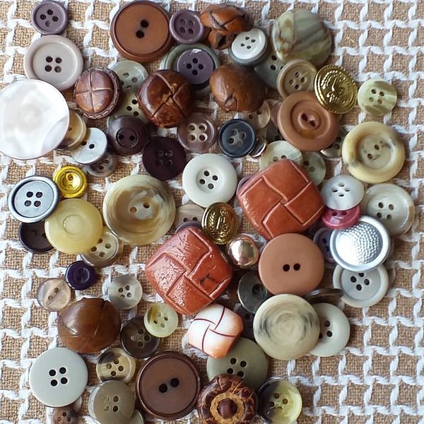 Assorted Brown Buttons 