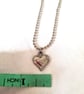 Upcycled Silver-coloured Metal Heart Charm Necklace w Ball Chain, 2000s Style - Image 5