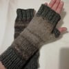 Hand knitted chunky fingerless gloves