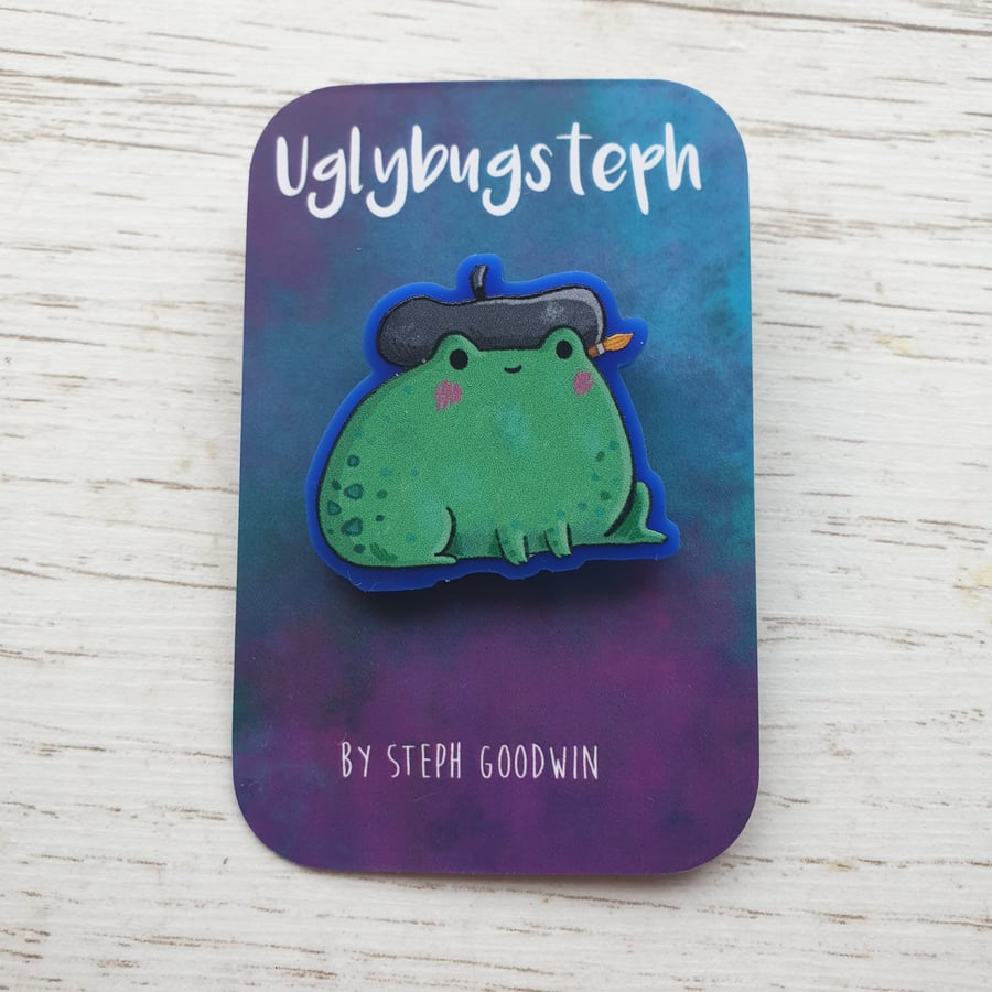 Frog Artist Pin