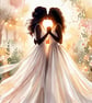 Same Sex Wedding 2 Card – Couple Square Greeting Card - Image 2