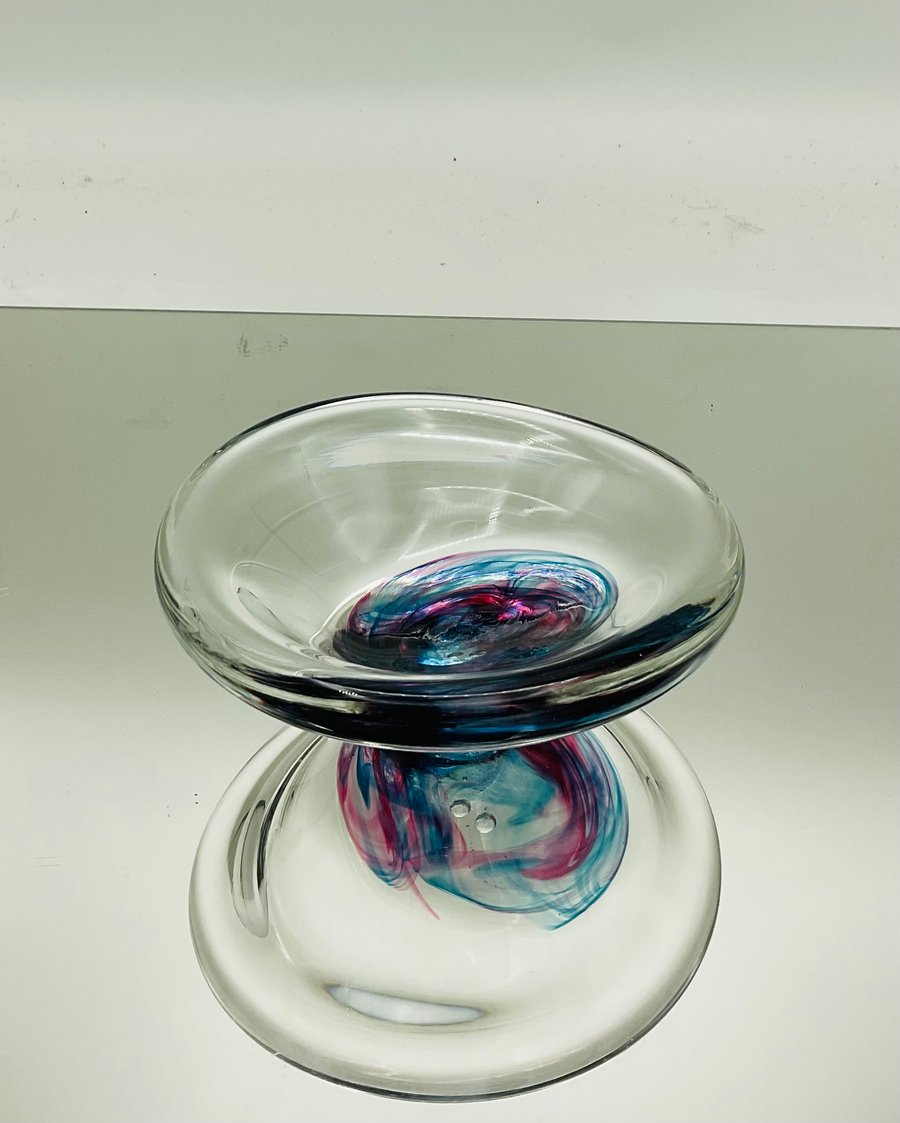 Turquoise Ruby Plain Trinket Bowl