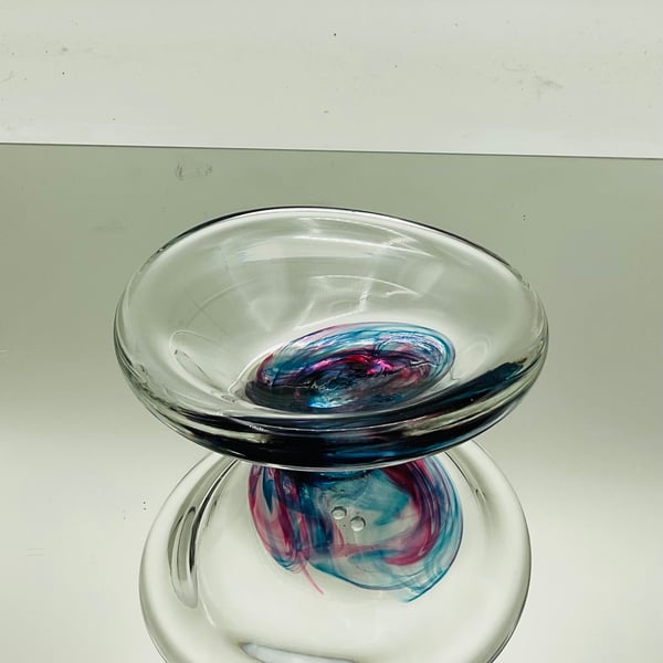 Turquoise Ruby Plain Trinket Bowl