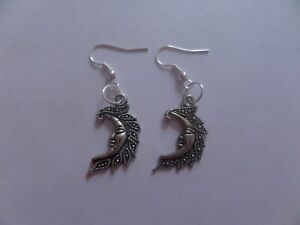 halfmoon charm hook earrings