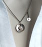 South Ayrshire Onyx Personalised Handmade Scottish Large Domed Disc Necklace