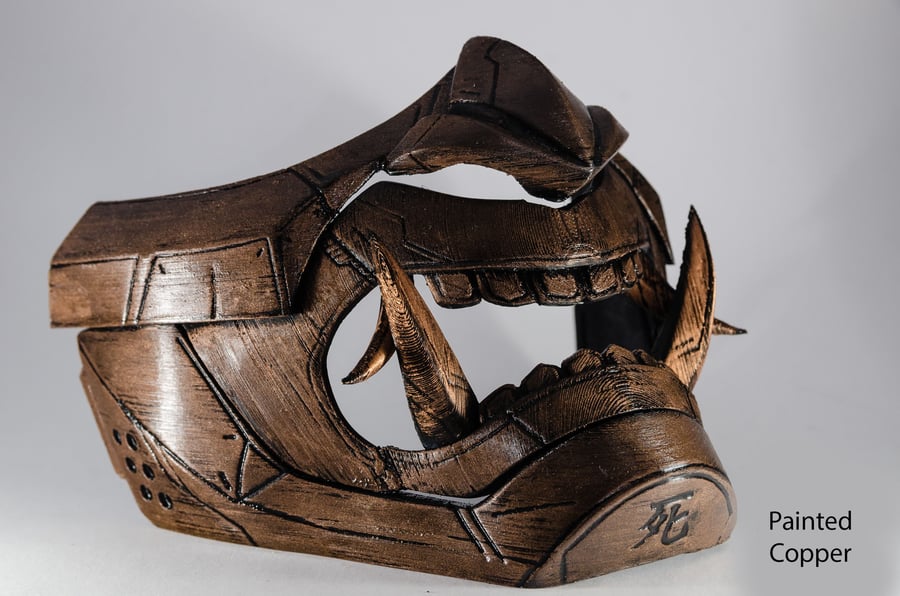 Wearable Samurai Menpo Oni Ninja Ghost of Tsushima Masks - Copper