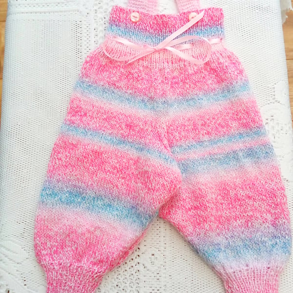 Baby's Hand Knitted All in One Dungarees, Baby Shower Gift,Gift Ideas for Babies