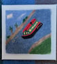 Canal boat felted picture. - Image 1