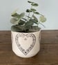 Summer seconds scandi heart plant pot - coastal home decor - Image 1
