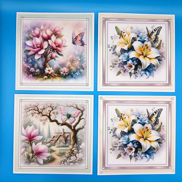 Set Of 4 Notecards, Thank you cards