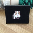 Beaded Guinea Pig Pin Brooch