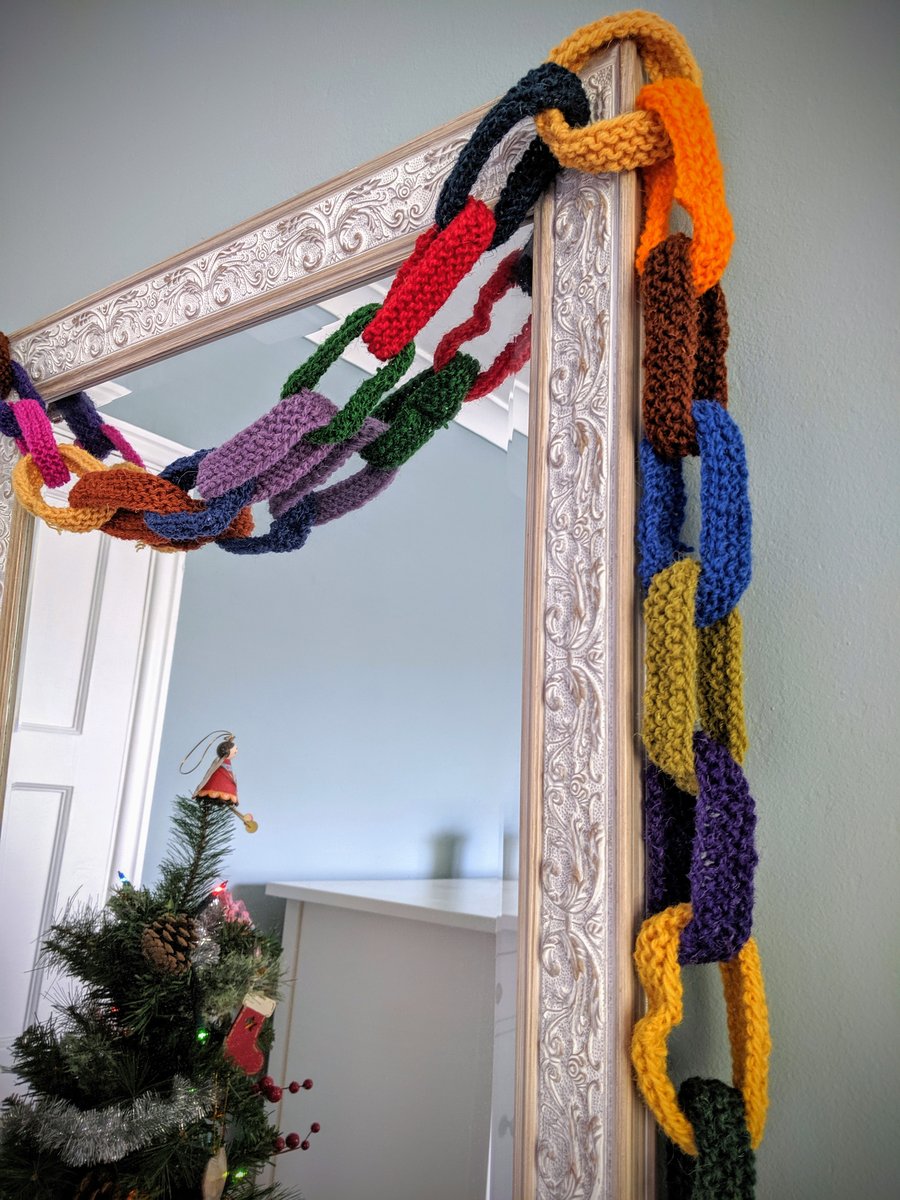 Vintage style woolly 'paper' chain