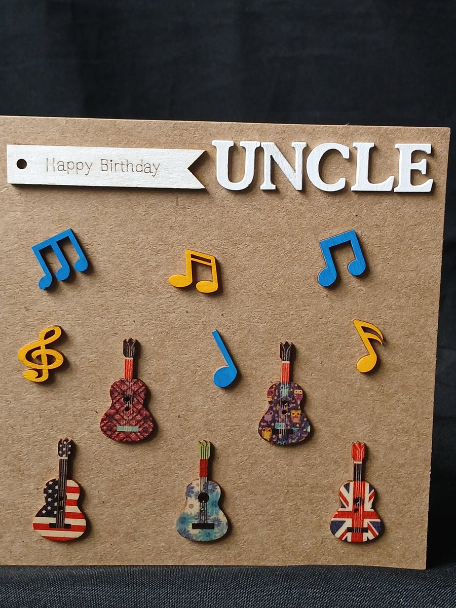 Handmade, uncle birthday card 