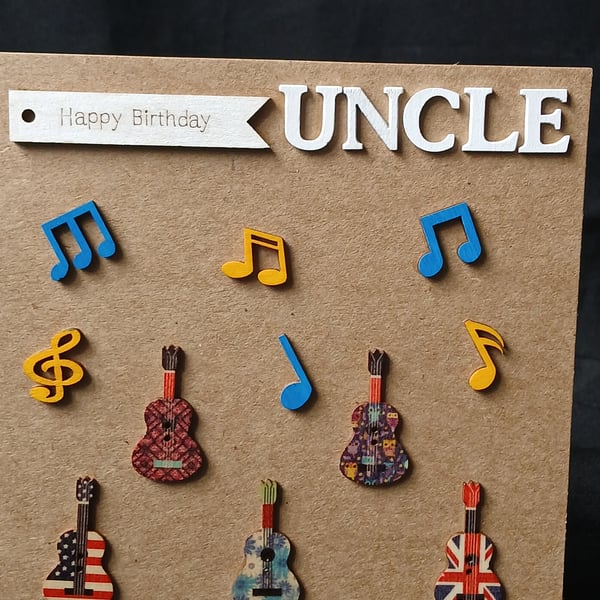 Handmade, uncle birthday card 