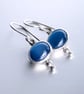 Colourful Blue Onyx Drop Earrings
