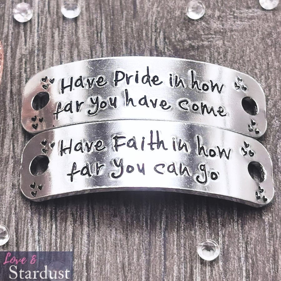 "Have Pride Have Faith" Hand Stamped Trainer Tags