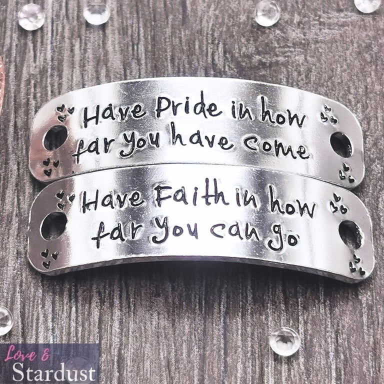 "Have Pride Have Faith" Hand Stamped Trainer Tags
