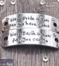 "Have Pride Have Faith" Hand Stamped Trainer Tags - Image 1