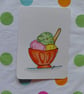 Ice Cream Bowl - Original ACEO - Image 1