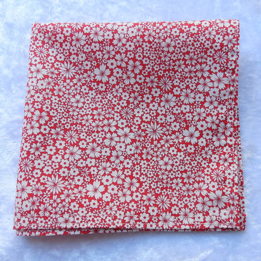 Gents Handkerchief, pocket square, made from Liberty Tana Lawn