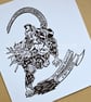 The Merrie Frolicks of Rat Racing - Lino Print - Limited Edition - Image 1