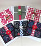 Pack of 6 Christmas money or gift card holders in bright colours