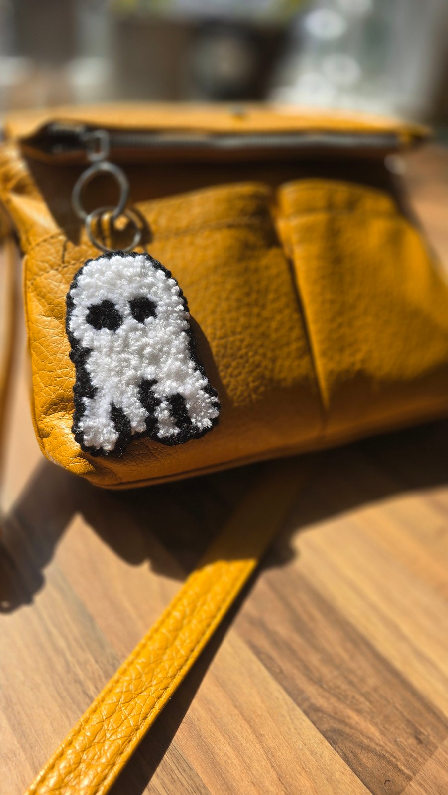 Adopt a Ghosty Punch Needle Keyring Bag Charm