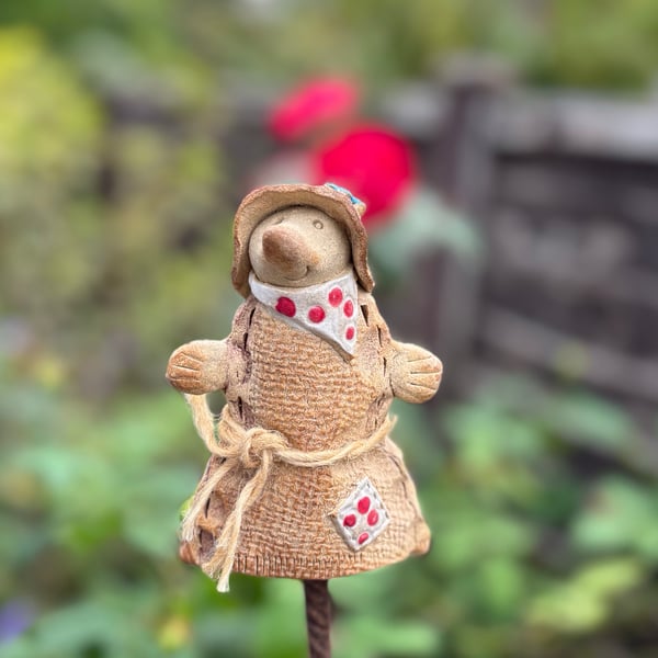 Scarecrow cane topper