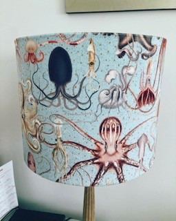 octopus  the sea  lampshade in luxury velvet 