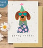Plantable Dog Birthday Card, Eco Friendly Seed Paper Card, Handmade in the UK