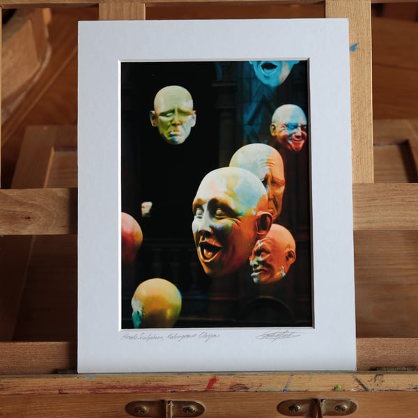 Archival Print of Iconic Kelvingrove Art Gallery Glasgow Head Sculpture mounted 