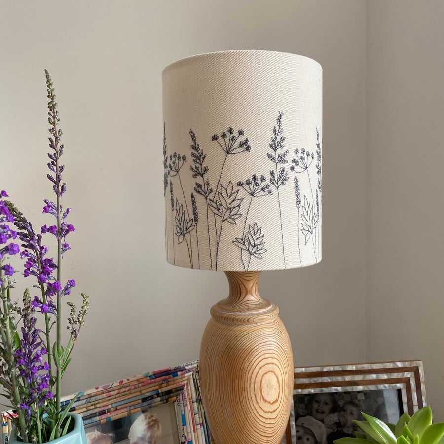 Hedgerow Embroidered Lampshade